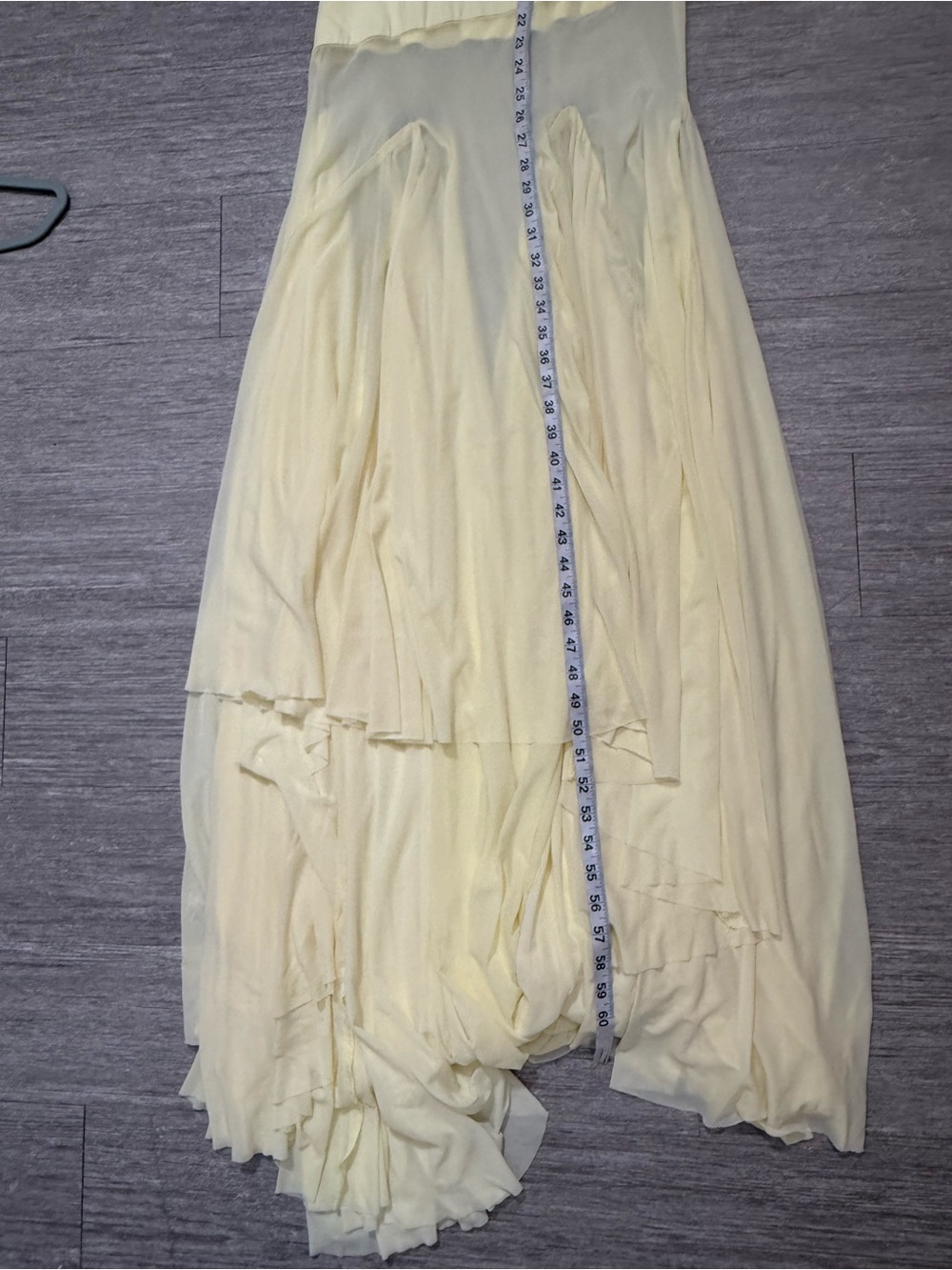 NWT Deme By Gabriella Dahlia Butter Yellow Strapless Sheer Mermaid Maxi Gown XS - Picture 7 of 12